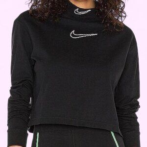 Brand new never worn Black Nike long sleeve top with bedazzled  logo